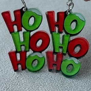 Ho Ho Ho ~ Acrylic Christmas Earrings ~ Brand New!